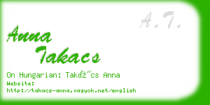 anna takacs business card